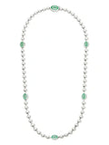Double Gucci Interlocking Gucci Green Necklace