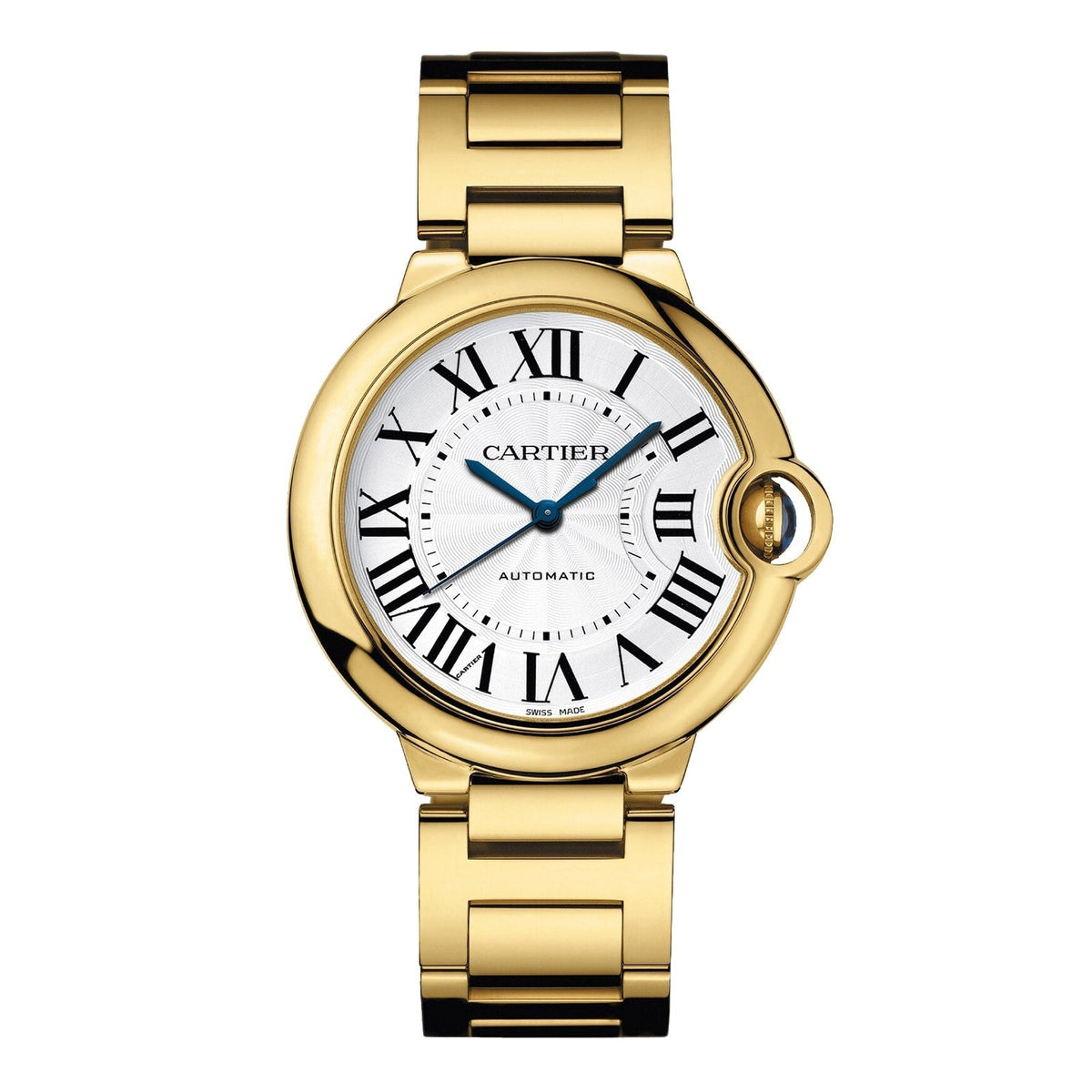 Ballon Bleu de Cartier 36 Watch - 36mm, 18K Yellow Gold, Silver Dial