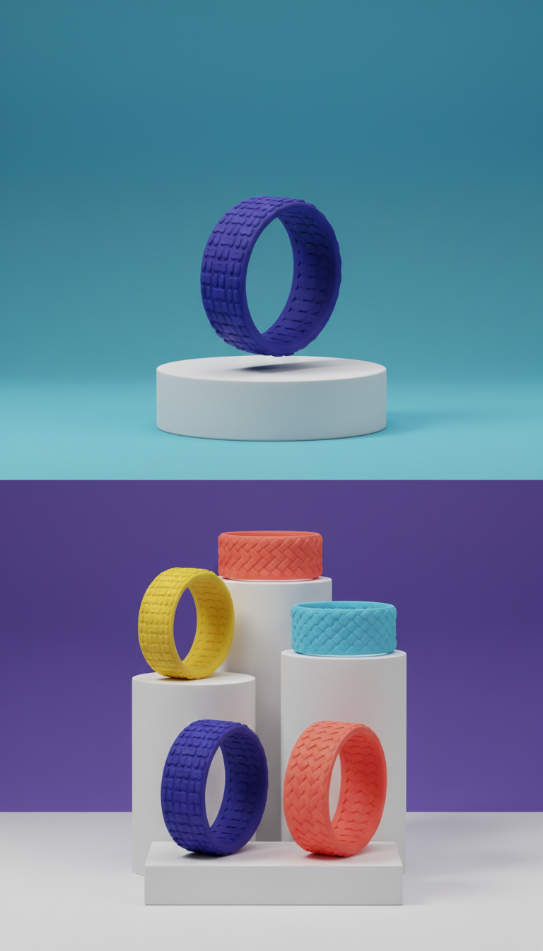 Textured Silicone Stretch Band