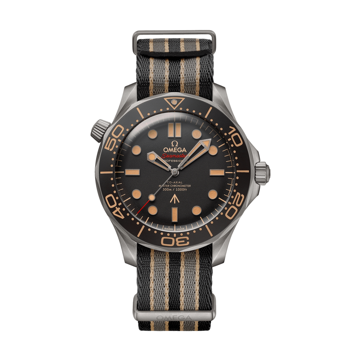 Omega Seamaster Diver 300M 007 Edition 42mm Watch - Brown on Fabric Strap
